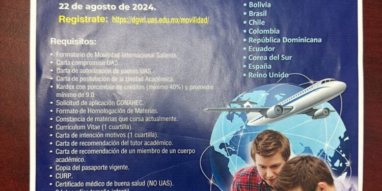 La UAS abre convocatoria de movilidad del CONAHEC, con la posibilidad de una estancia internacional en 12 países y 30 diferentes universidades