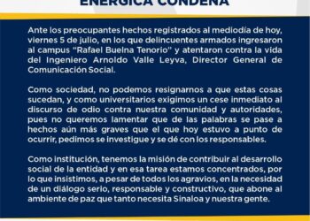 Las descalificaciones del Gobernador no abonan a la reconciliación que instruyó el Presidente, por eso la UAS reitera el llamado al diálogo para resolver el conflicto, afirma Robespierre Lizárraga