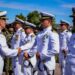 Rocha Moya asiste como invitado a la ceremonia de entrega-recepción del mando de armas de la Octava Zona Naval