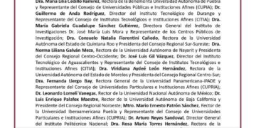 PRONUNCIAMIENTO ANUIES