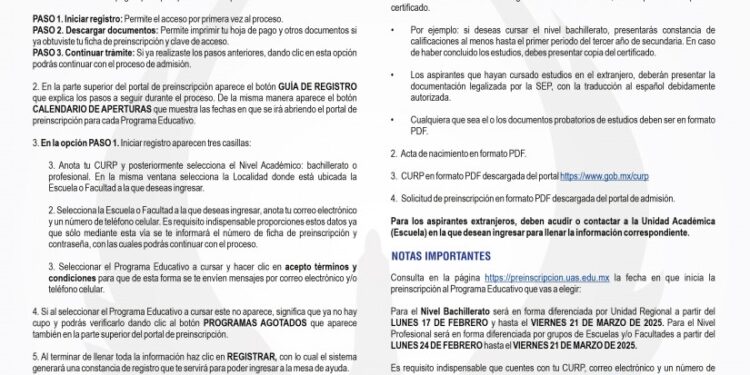 CONVOCATORIA PROCESO DE ADMISIÓN 2025