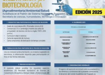 La Universidad Autónoma de Sinaloa convoca a una edición más de la Maestría y Doctorado en Ciencias en Biotecnología