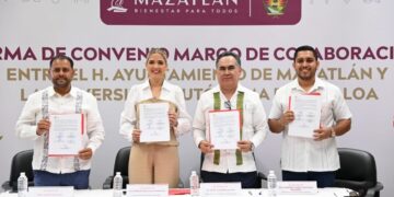 Firman la UAS y el Ayuntamiento de Mazatlán un convenio de colaboración en beneficio de la comunidad universitaria, así como del desarrollo económico y social del sur de Sinaloa